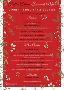 Festive Dinner Seasonal Menu